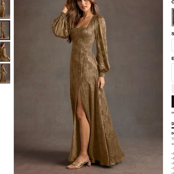 Azazie Atelier Savanah Mocha Maxi Dress - Picture 3 of 7